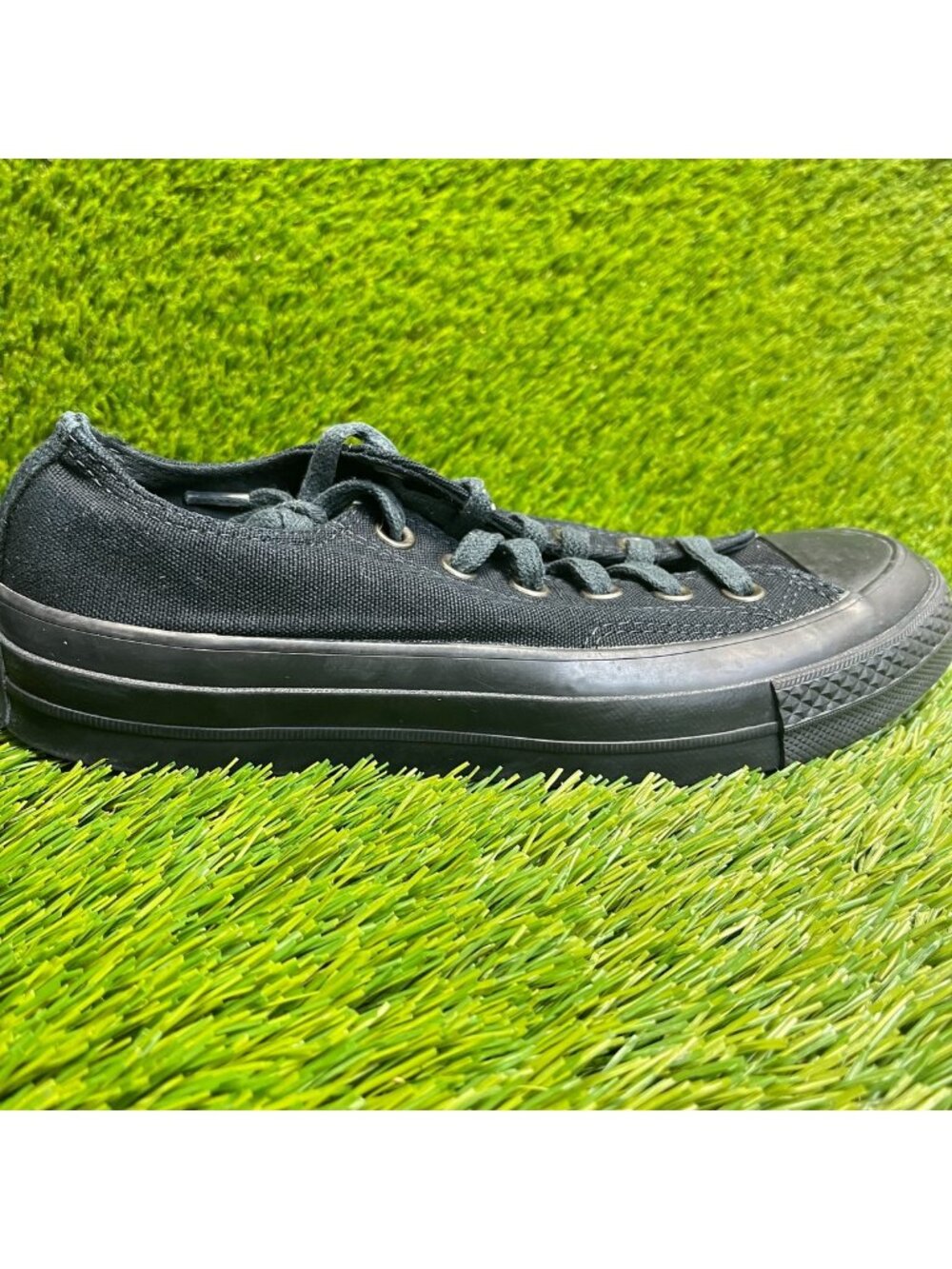 Converse Chuck 70 Low Womens Size 7 Triple Black Athletic Skate Shoes Sneakers